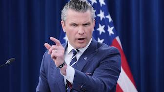 Defense Secretary Pete Hegseth attended the first service of the CREC in Washington. AP