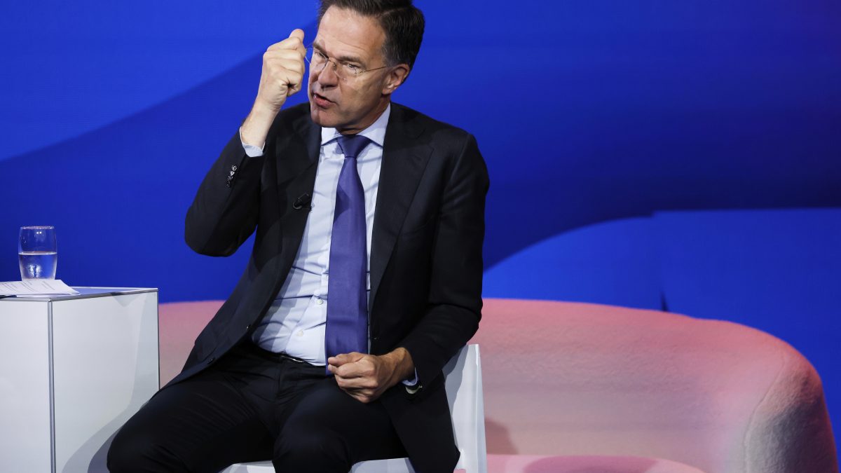 NATO Secretary General Mark Rutte addresses the audience at the NATO public forum on the sidelines of the NATO summit in The Hague, Netherlands. AP NATO Secretary General Mark Rutte addresses the audience at the NATO public forum on the sidelines of the NATO summit in The Hague, Netherlands. AP