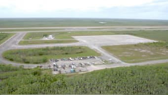 The detention facility, construction on which began on Monday, is located in Florida’s Everglades. AP