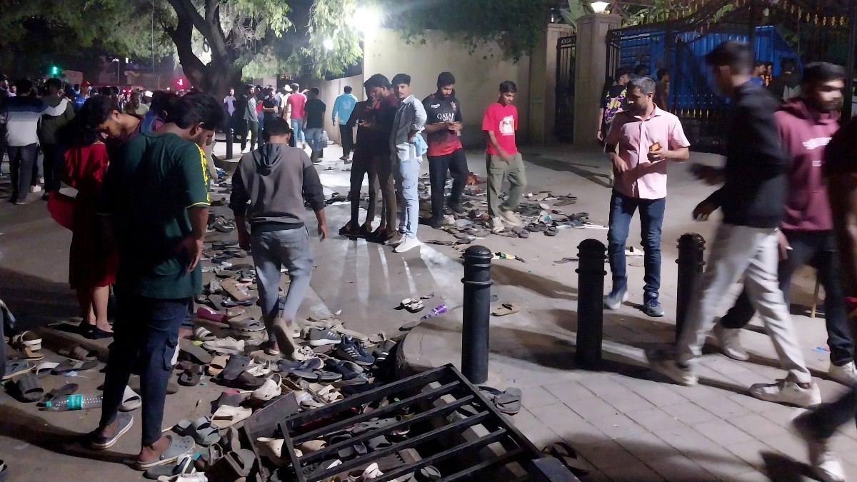 Shoes lie scattered outside the M Chinnaswamy Stadium in Bengaluru, where a stampede broke out during the Royal Challengers Bengaluru title celebration that left 11 dead and 47 injured. Reuters Shoes lie scattered outside the M Chinnaswamy Stadium in Bengaluru, where a stampede broke out during the Royal Challengers Bengaluru title celebration that left 11 dead and 47 injured. Reuters