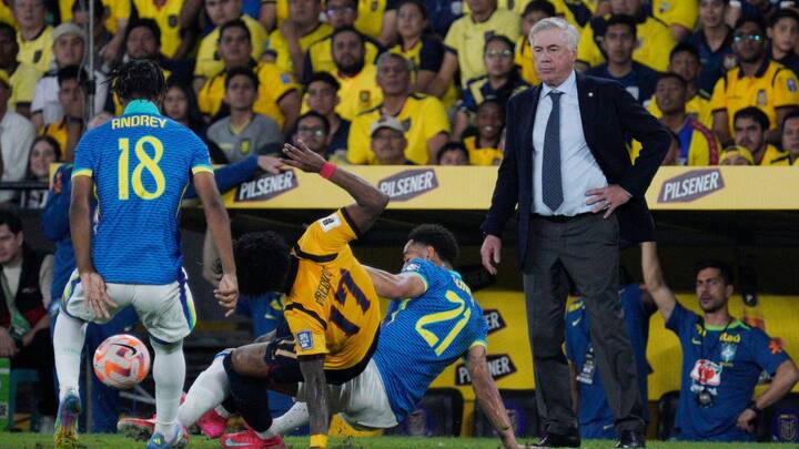 Carlo Ancelotti's tenure as Brazil coach off to a lacklustre start with goalless draw against Ecuador