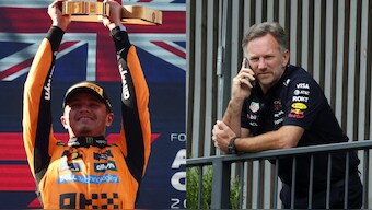 Red Bull boss Christian Horner fears F1 2025 Driver's championship is becoming a two-horse race. Image: Reuters
