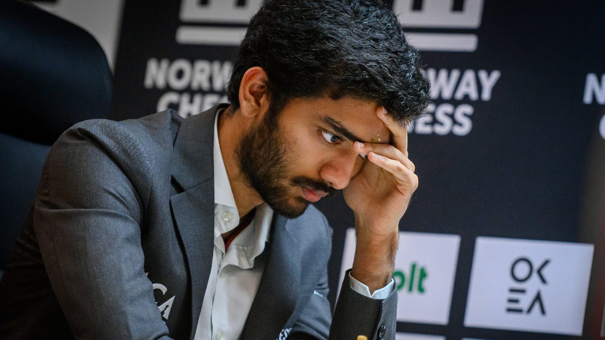 World champion D Gukesh defeated Magnus Carlsen after scripting a comeback from a losing position. Image: Norway Chess
 World champion D Gukesh defeated Magnus Carlsen after scripting a comeback from a losing position. Image: Norway Chess