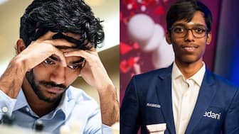 R Praggnanandhaa is now one spot ahead of the world champion D Gukesh in live chess ranking. Image: X/FIDE
