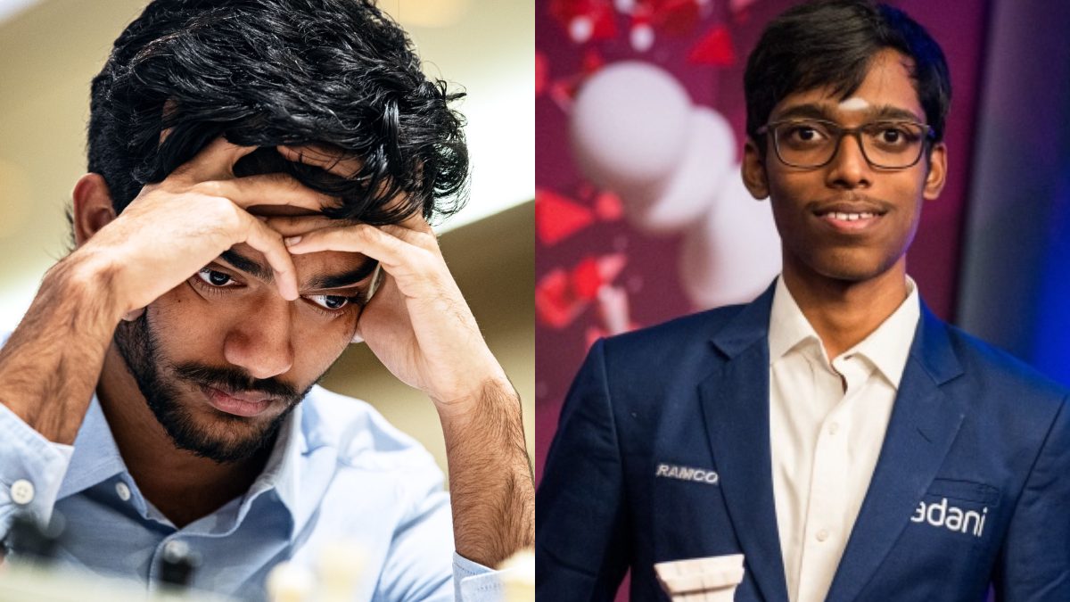 R Praggnanandhaa is now one spot ahead of the world champion D Gukesh in live chess ranking. Image: X/FIDE
R Praggnanandhaa is now one spot ahead of the world champion D Gukesh in live chess ranking. Image: X/FIDE