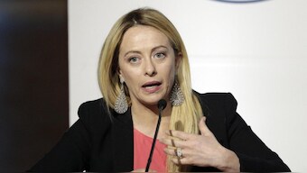Giorgia Meloni will host Nato chief Mark Rutte in Rome. File image/AP