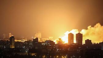 Fire and smoke rise in the city after a Russian drone strike, amid Russia's attack on Ukraine, in Kyiv, Ukraine June 6, 2025. (Photo: Reuters) 