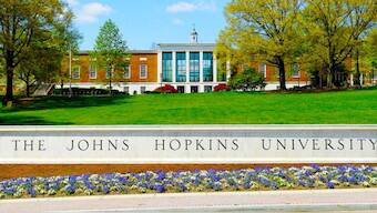 The photograph shows the Johns Hopkins University, Baltimore, Maryland, the United States. (Photo: Johns Hopkins University) 