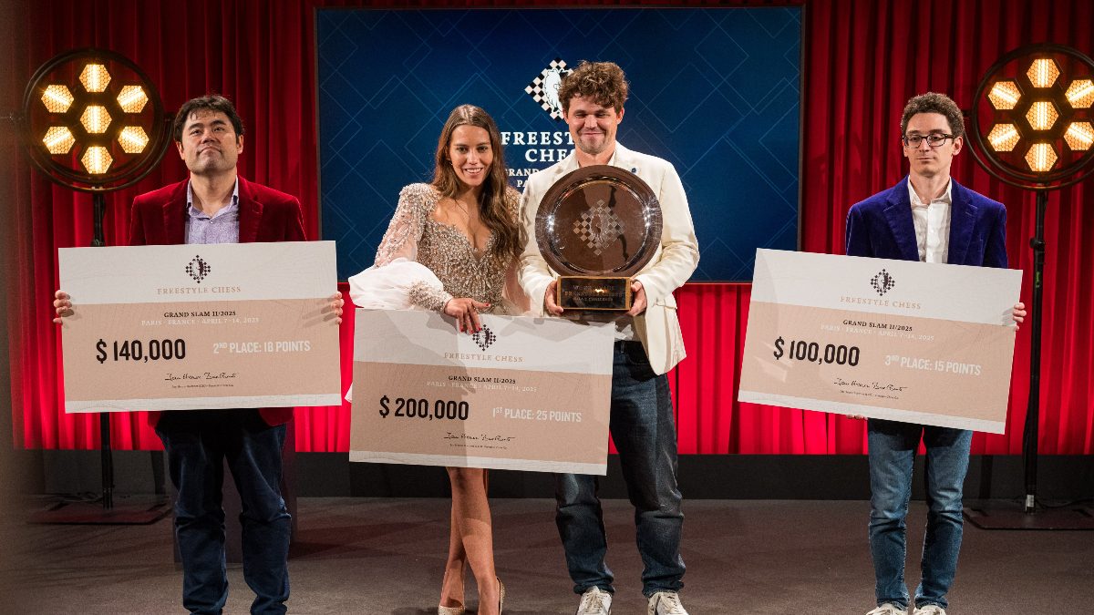 No Freestyle Chess Tour in India means the Indian fans won't be able to see D Gukesh take on Magnus Carlsen at home. Image: Freestyle Chess on X
No Freestyle Chess Tour in India means the Indian fans won't be able to see D Gukesh take on Magnus Carlsen at home. Image: Freestyle Chess on X