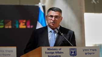 Israel's Foreign Minister Gideon Sa'ar speaks during an event in Jerusalem on May 26, 2025. Reuters File