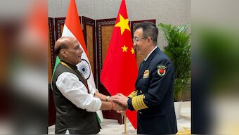 Defence Minister Rajnath Singh held bilateral talks with Chinese counterpart Dong Jun on the sidelines of the SCO Summit. X - @rajnathsingh