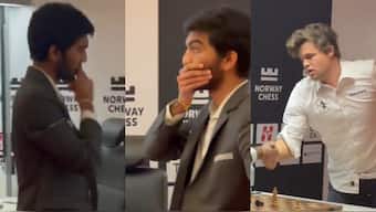 D Gukesh has defeated Magnus Carlsen for first time in a classical match. Images: Norway Chess