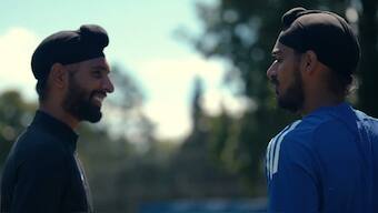 Punjab left-arm spinner Harpreet Brar is training with Indian team in Birmingham. Image: BCCI
