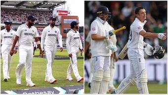 India failed to defend a target of 371 against England in the first Test at Headingley, Leeds. Image: Reuters/AP