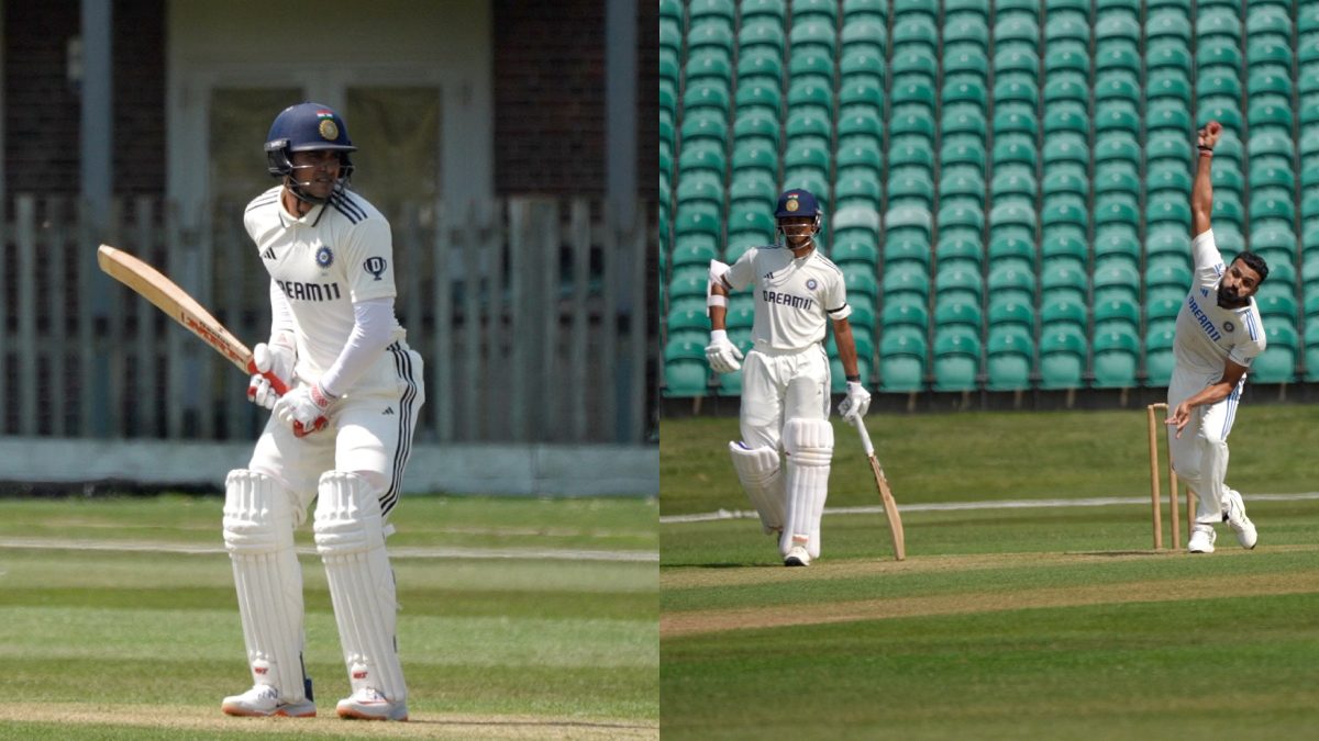 India's new Test captain Shubman Gill hit a fifty on Day 1 of the intrasquad game in Kent. Images: BCCI India's new Test captain Shubman Gill hit a fifty on Day 1 of the intrasquad game in Kent. Images: BCCI