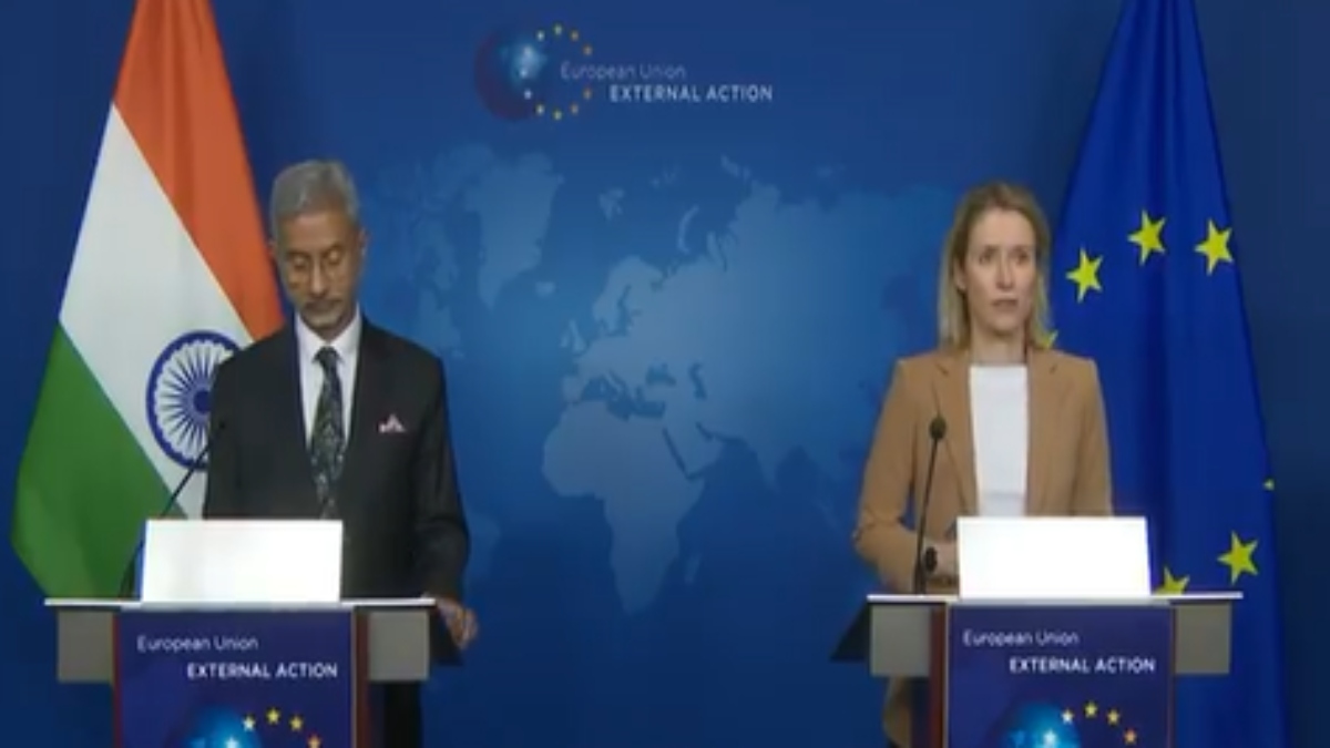 External Affairs Minister S Jaishankar with EU Foreign and Security Policy Chief Kaja Kallas. Image Courtesy: @kajakallas External Affairs Minister S Jaishankar with EU Foreign and Security Policy Chief Kaja Kallas. Image Courtesy: @kajakallas