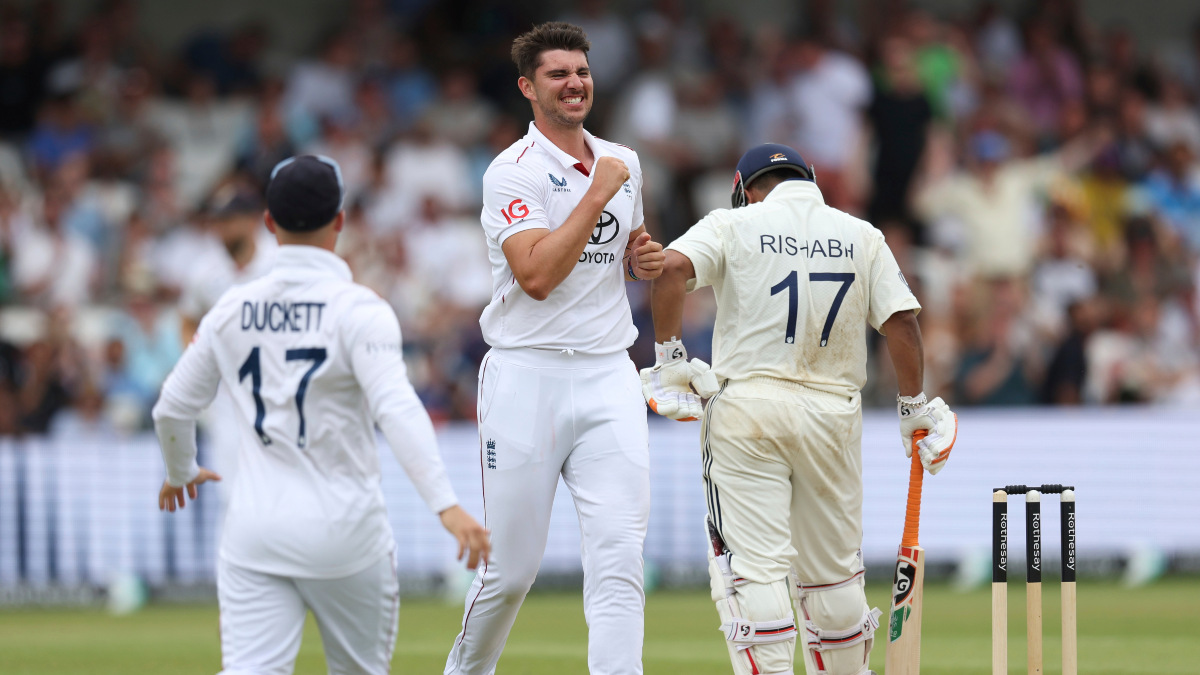 England pacer Josh Tongue celebrates after dismissing India vice-captain Rishabh Pant on Day 2 of the first Test in Headingley. AP England pacer Josh Tongue celebrates after dismissing India vice-captain Rishabh Pant on Day 2 of the first Test in Headingley. AP
