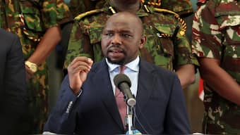 Kenya's Cabinet Secretary, Ministry of Interior and National Administration, Kipchumba Murkomen speaks during a press conference where he termed Kenya's protests as terrorism and attempted coup, in Nairobi, Kenya, on Thursday. Reuters