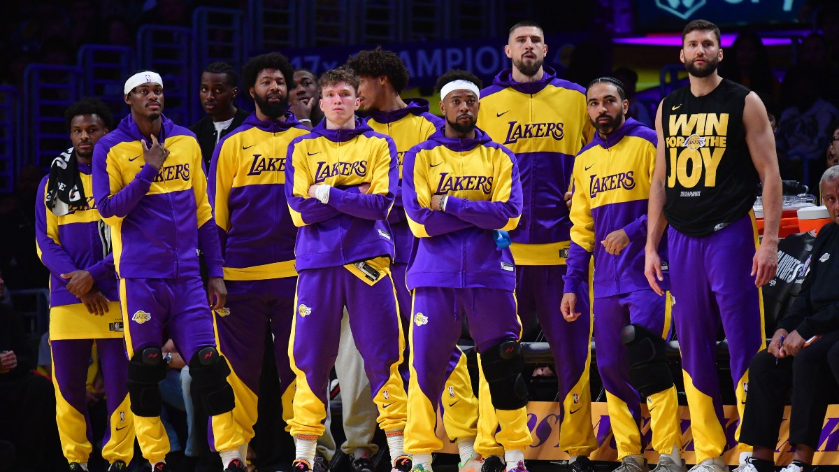 The Los Angeles Lakers in action during the 2025 NBA playoffs. Reuters The Los Angeles Lakers in action during the 2025 NBA playoffs. Reuters