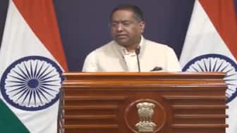 MEA Spokesperson Randhir Jaiswal during a briefing on Thursday. ANI