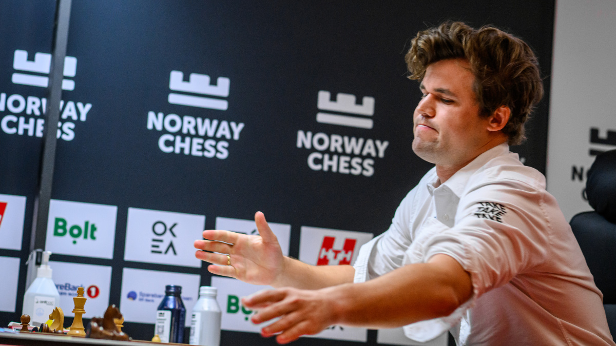 Magnus Carlsen did not hide his emotions after suffering a sixth-round defeat against D Gukesh at the recently-concluded Norway Chess. Image credit: Michal Walusza/Norway Chess Magnus Carlsen did not hide his emotions after suffering a sixth-round defeat against D Gukesh at the recently-concluded Norway Chess. Image credit: Michal Walusza/Norway Chess