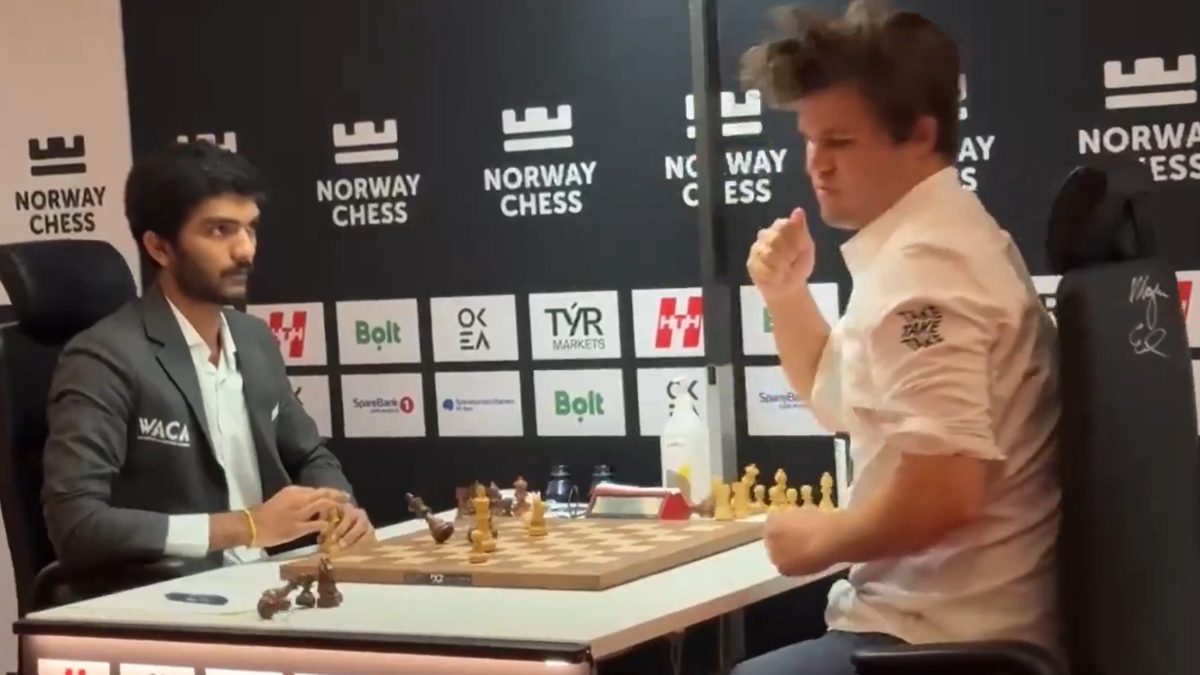 The video of Magnus Carlsen slamming the table after losing to D Gukesh had become a worldwide rage. The video of Magnus Carlsen slamming the table after losing to D Gukesh had become a worldwide rage.