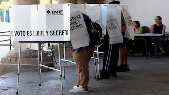 People voting in Guadalajara, Mexico, on Sunday. AFP File