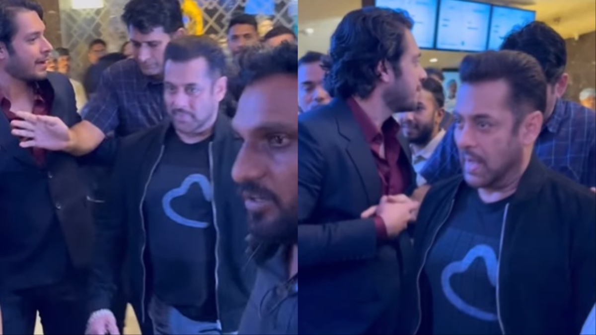 Sitaare Zameen Par premiere: Salman Khan's bodyguard pushes away Aamir Khan’s son Junaid Khan - watch video Sitaare Zameen Par premiere: Salman Khan's bodyguard pushes away Aamir Khan’s son Junaid Khan - watch video
