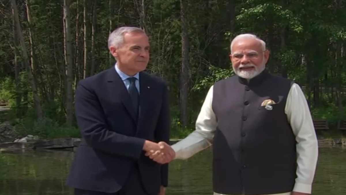 Canadian Prime Minister Mark Carney with Prime Minister Narendra Modi upon his arrival at the G7 Summit venue in Kananaskis, Alberta. ANI Canadian Prime Minister Mark Carney with Prime Minister Narendra Modi upon his arrival at the G7 Summit venue in Kananaskis, Alberta. ANI