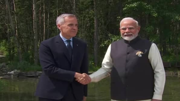 PM Modi welcomed by Canadian PM Carney at G7, holds bilateral with German Chancellor