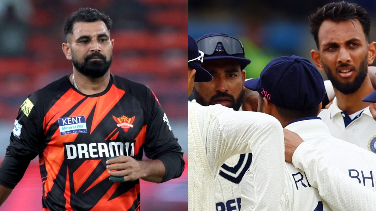 Mohammed Shami delivers a stern message to Prasidh Krishna and Mohammed Siraj after defeat in first Test. Images: Reuters
Mohammed Shami delivers a stern message to Prasidh Krishna and Mohammed Siraj after defeat in first Test. Images: Reuters