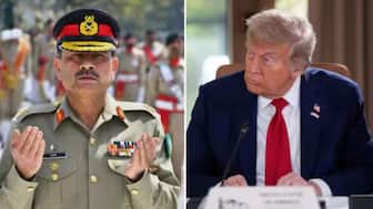 Pakistan's Army Chief Asim Munir (L) and US President Donald Trump (R). PTI / AP