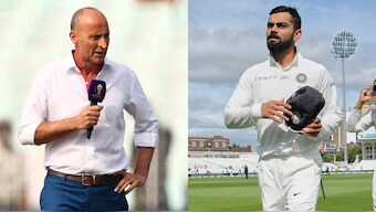 Nasser Hussain lauded how Virat Kohli made Test cricket popular. Images: Reuters/PTI
