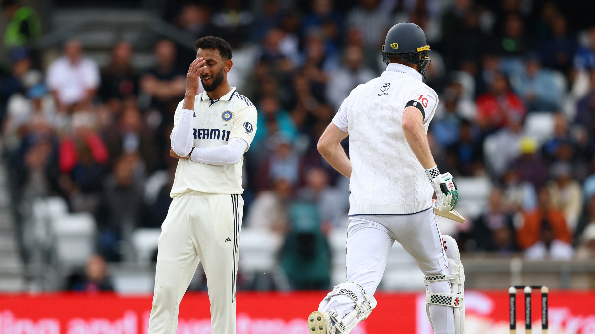 Prasidh Krishna conceded 220 runs in 35 overs and picked up 5 wickets in the 1st Test. Image: Reuters Prasidh Krishna conceded 220 runs in 35 overs and picked up 5 wickets in the 1st Test. Image: Reuters
