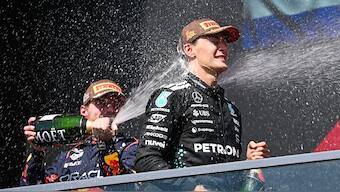 The Russell–Verstappen rivalry is only expected to heat up more from here. Image: Reuters
