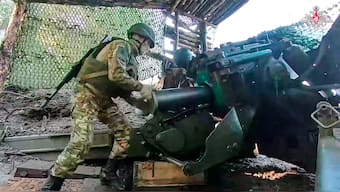 In this photo taken from video distributed by Russian Defence Ministry Press Service on Tuesday, June 24, 2025, a Russian soldier prepares Giatsint-B 152 mm field gun to fire towards Ukrainian position on an undisclosed location in Ukraine. AP File