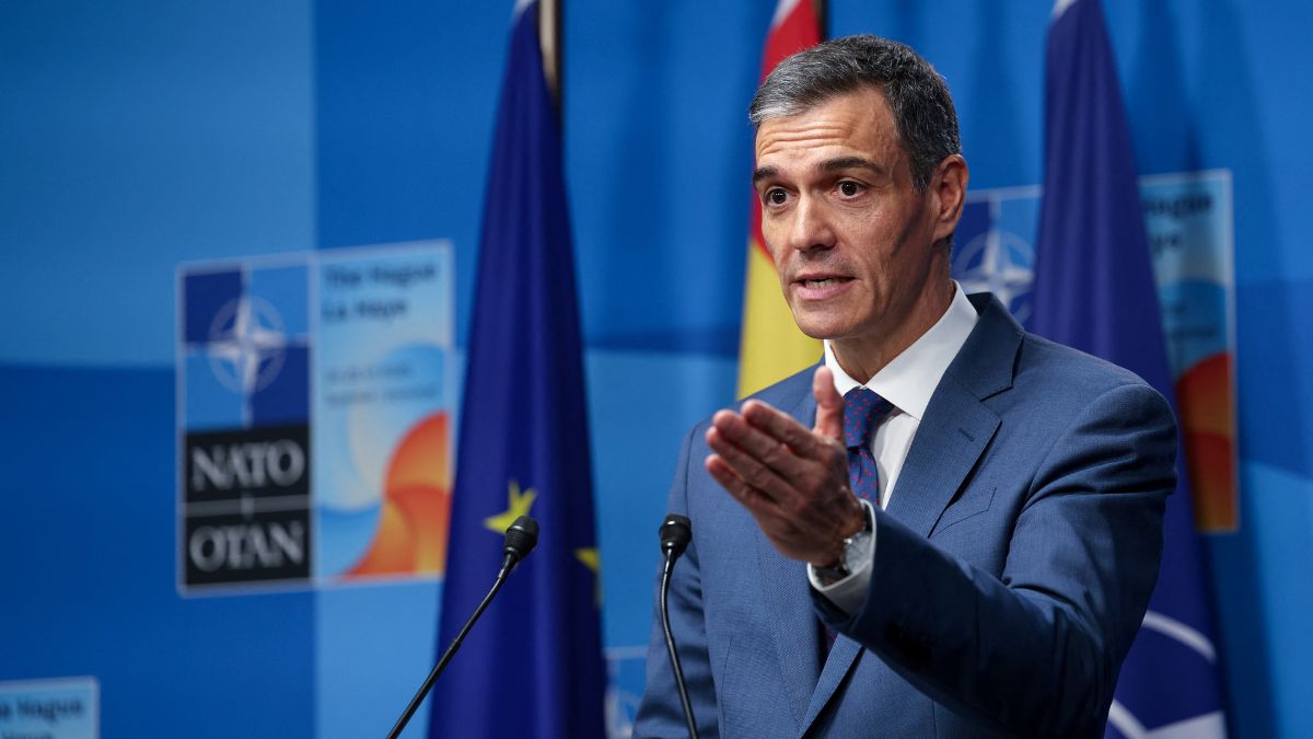 Spanish Prime Minister Pedro Sanchez attends a press conference at a Nato summit in The Hague, Netherlands, June 25, 2025. File Image/Reuters Spanish Prime Minister Pedro Sanchez attends a press conference at a Nato summit in The Hague, Netherlands, June 25, 2025. File Image/Reuters