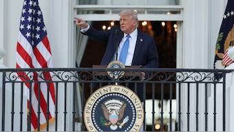 US President Donald Trump gestures during a "Summer Soiree" held on the South Lawn of the White House in Washington, DC, US, June 4, 2025. File Image/Reuters