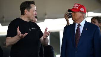 Both Musk and Trump love the limelight, with relish that is compulsive. Image: Reuters