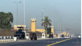Armoured vehicles belonging to Iraqi security forces are stationed outside the US Embassy in Baghdad’s Green Zone, Iraq, June 12, 2025. File Image/Reuters