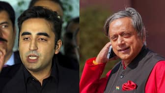 Bilawal Bhutto and Shashi Tharoor. AP/PTI