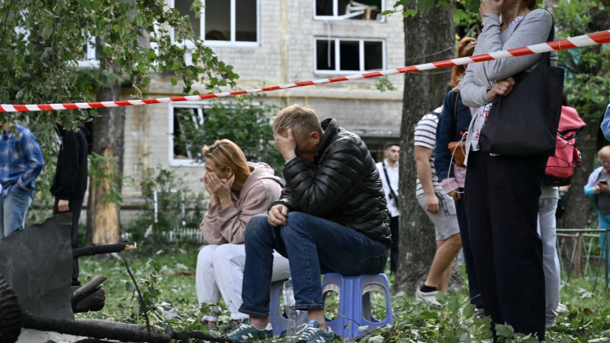Residents react as Ukrainian rescuers conduct a search and rescue work in a heavily damaged residential building following the Russian missile strike in Kyiv on June 17, 2025, amid the Russian invasion of Ukraine. AFP Residents react as Ukrainian rescuers conduct a search and rescue work in a heavily damaged residential building following the Russian missile strike in Kyiv on June 17, 2025, amid the Russian invasion of Ukraine. AFP