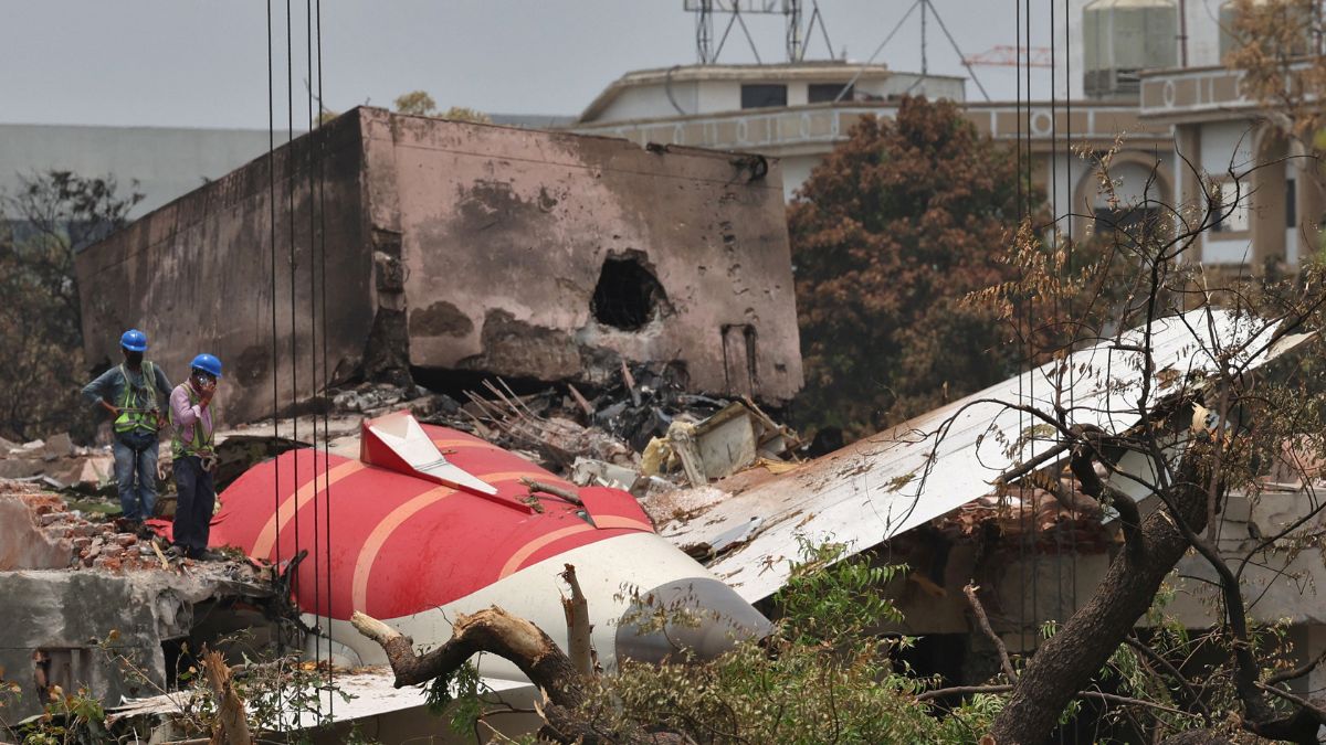 Members of Indian Army's engineering arm prepare to remove the wreckage of an Air India aircraft, bound for London's Gatwick Airport, which crashed during take-off from an airport in Ahmedabad, June 14, 2025. Reuters Members of Indian Army's engineering arm prepare to remove the wreckage of an Air India aircraft, bound for London's Gatwick Airport, which crashed during take-off from an airport in Ahmedabad, June 14, 2025. Reuters