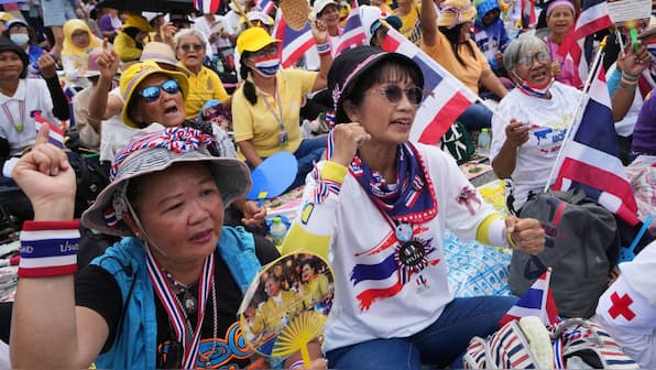 Protests erupt in Bangkok as thousands demand Thai PM's resignation over leaked phone call