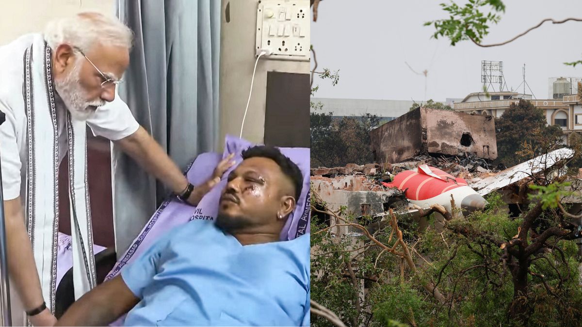 Vishwash Kumar Ramesh, a 40-year-old British citizen, was the only person to survive the crash. PTI/Reuters
Vishwash Kumar Ramesh, a 40-year-old British citizen, was the only person to survive the crash. PTI/Reuters