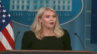 White House Press Secretary Karoline Leavitt during a press briefing on Thursday. ANI