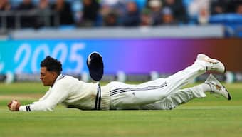 Yashasvi Jaiswal failed to collect the ball after running from the square-leg fence, handing Ben Duckett on 98 off Mohammed Siraj's bowling. Reuters