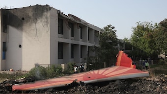 Wreckage of a Boeing 787 Dreamliner lies at the site where the Air India plane crashed in Ahmedabad, India, June 12.  The death toll has mounted to 274, Including 241 onboard and those on the ground. Reuters