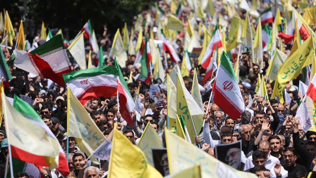 People attend an anti-Israeli protest following the Israeli strikes on Iran, in Tehran, Iran, June 13, 2025. WANA via Reuters People attend an anti-Israeli protest following the Israeli strikes on Iran, in Tehran, Iran, June 13, 2025. WANA via Reuters