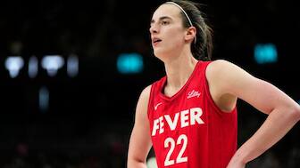 Indiana Fever guard Caitlin Clark during a 2025 WNBA game. Image: Reuters